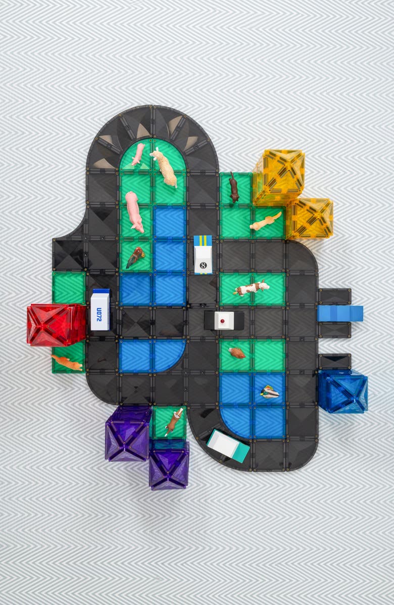 CONNETIX Kids' Roads Magnetic Tiles 48-Piece Creative Pack, Alternate, color, Black