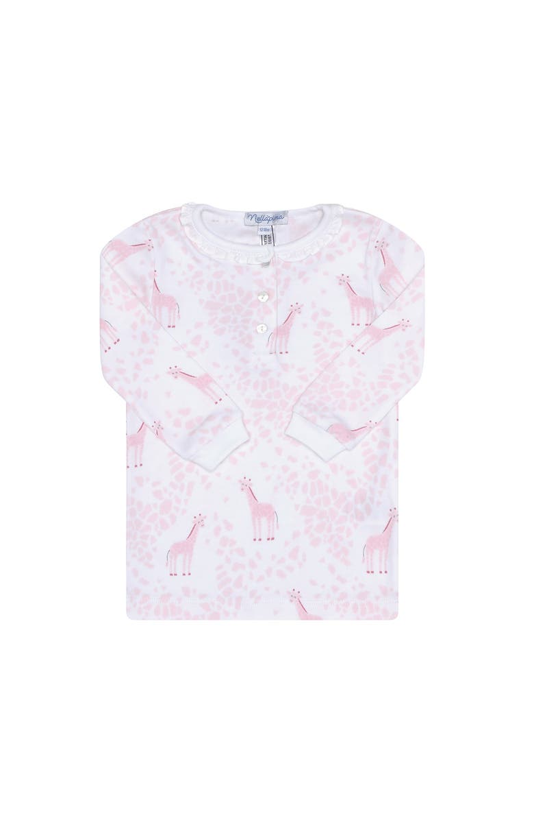 Nellapima Pink Giraffe Print Pajama - Baby, Alternate, color, Pink