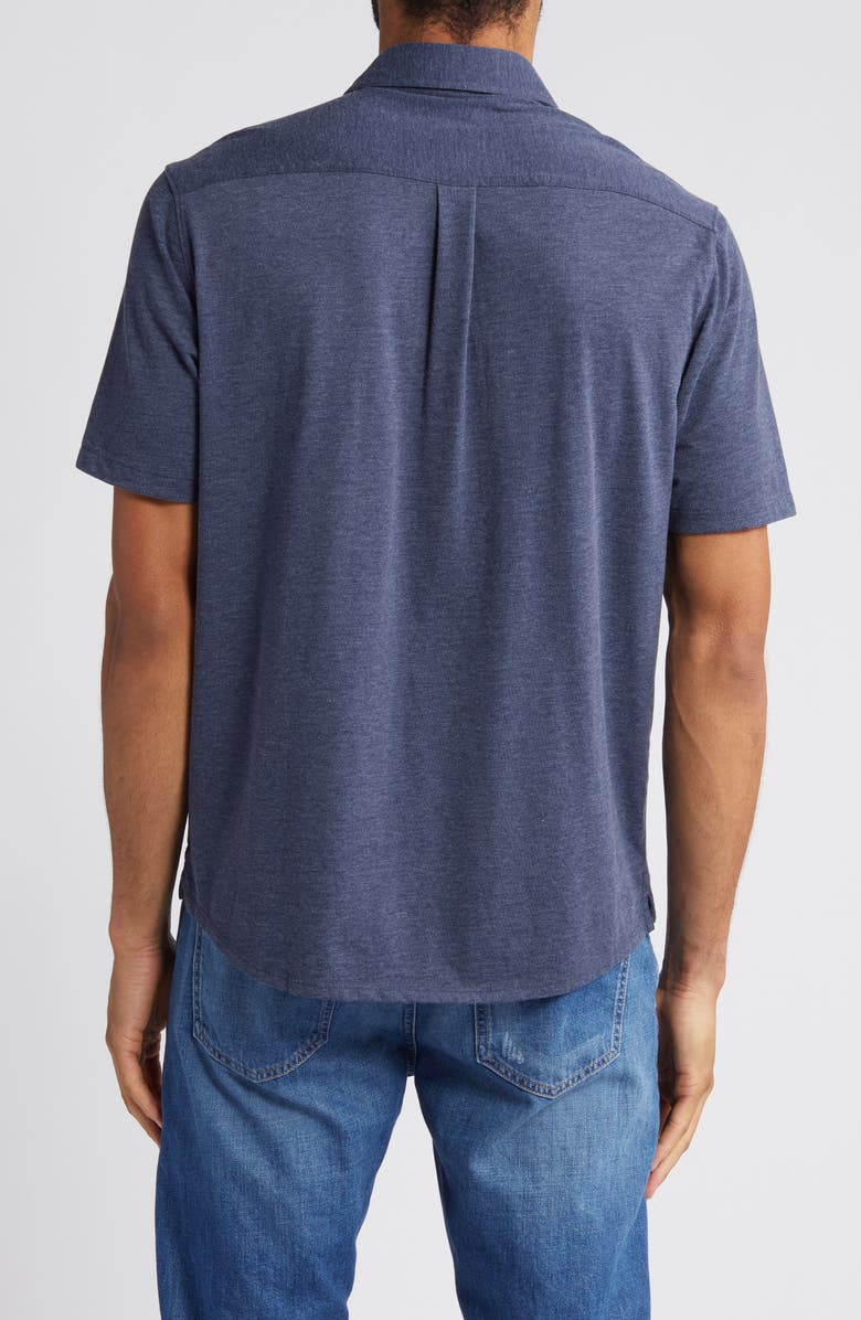 johnnie-O Crouch Short Sleeve Knit Button-Up Shirt, Alternate, color, 