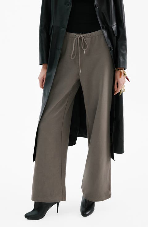 Drawstring Waist Cotton Sweatpants