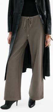 MANGO Drawstring Waist Cotton Sweatpants