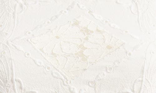 Topshop Eyelet Embroidered Handkerchief Hem Cotton & Linen Sundress In Neutral