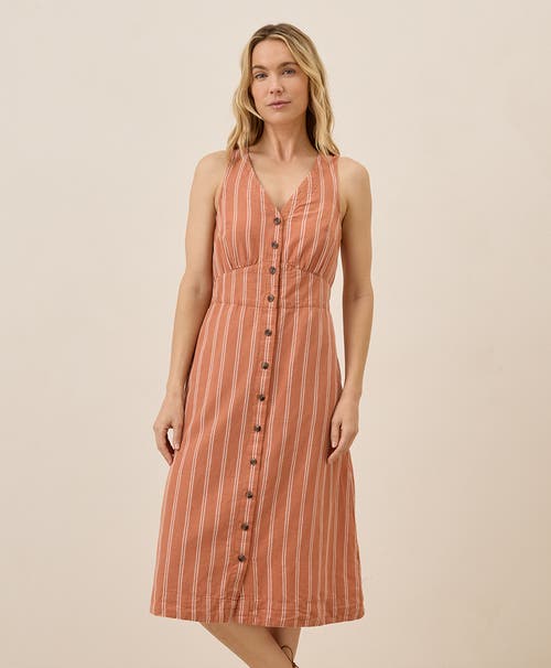 Pact Canopy Linen Blend Button-front Dress Made With Organic Cotton
