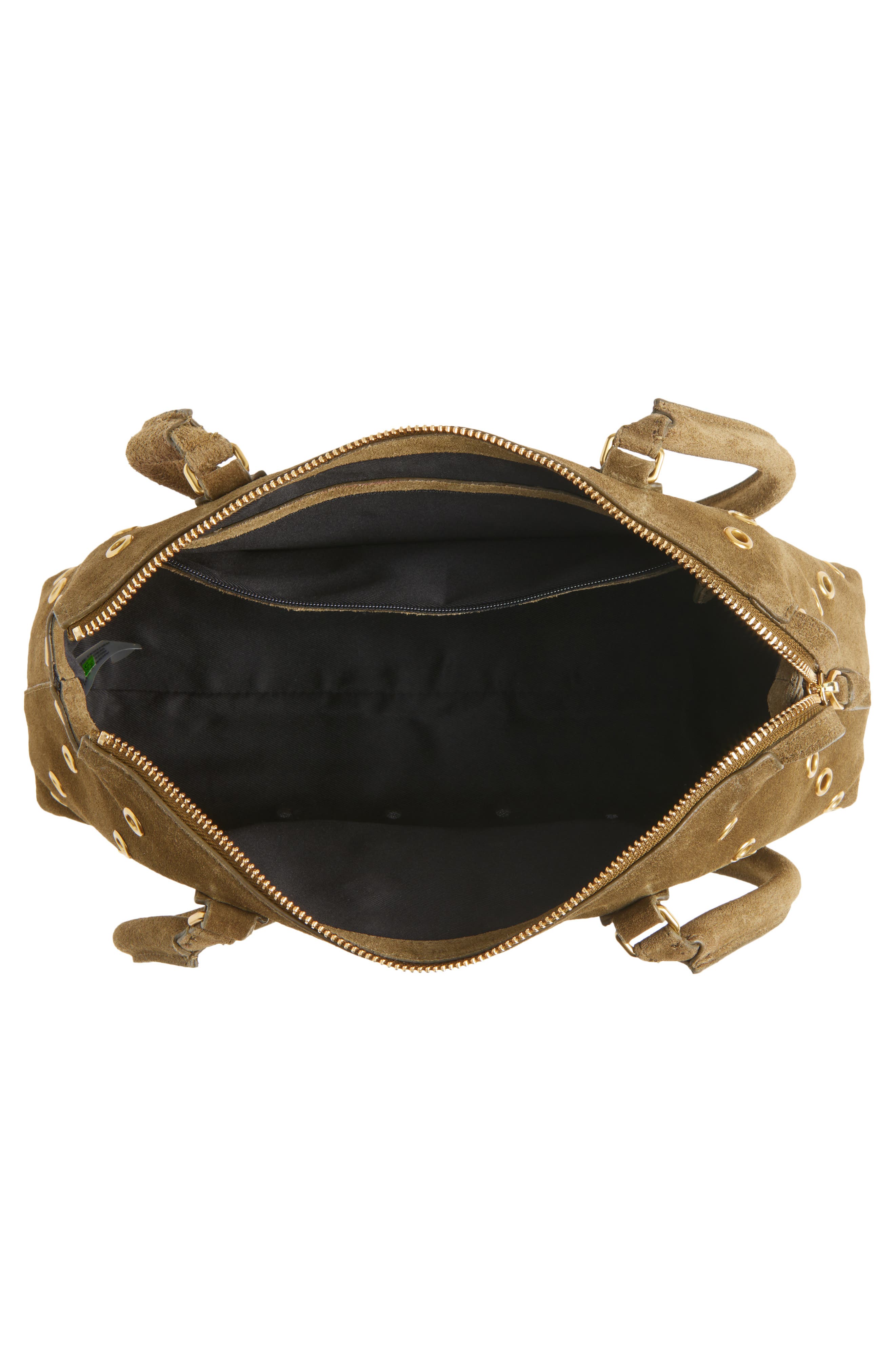 Rebecca Minkoff Industry Suede Shoulder Bag, Alternate, color, Jungle