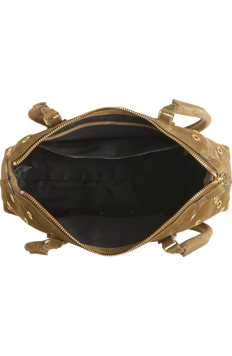 Rebecca Minkoff Industry Suede Shoulder Bag, Alternate, color, Jungle