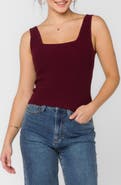 VELVET HEART Pamela Square Neck Rib Tank