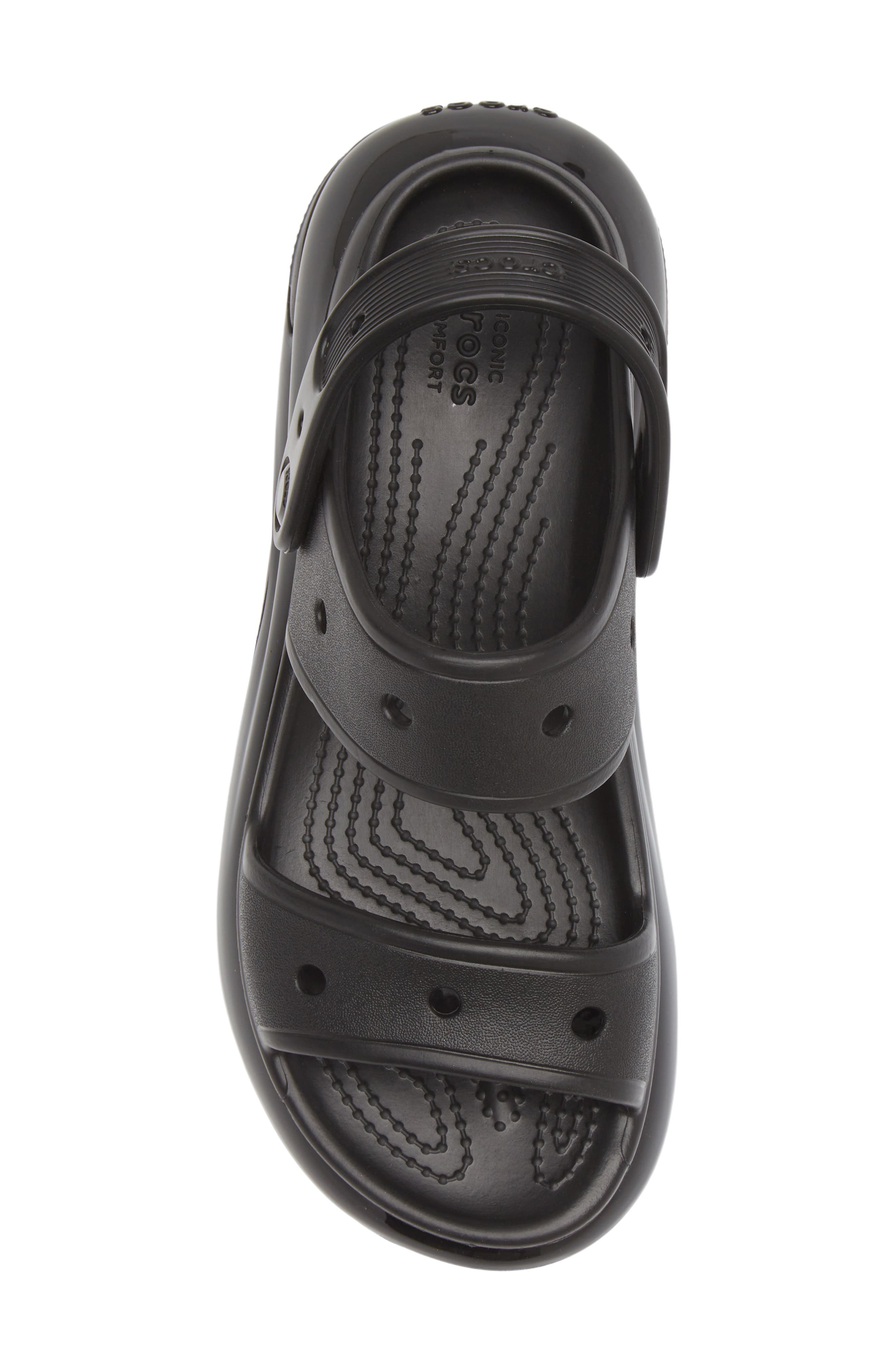 CROCS Classic Mega Crush Water Resistant Platform Sandal, Alternate, color, 