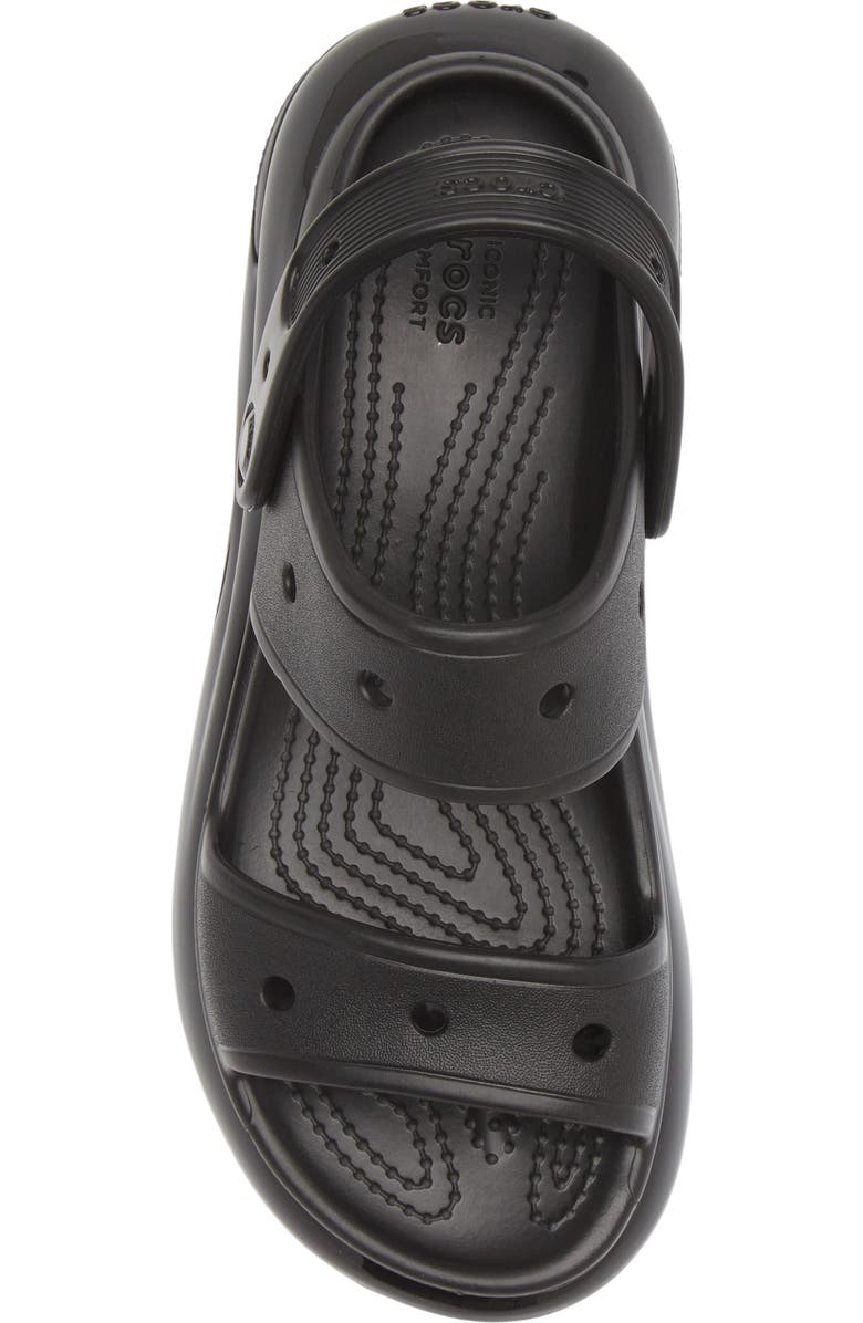 CROCS Classic Mega Crush Water Resistant Platform Sandal, Alternate, color,