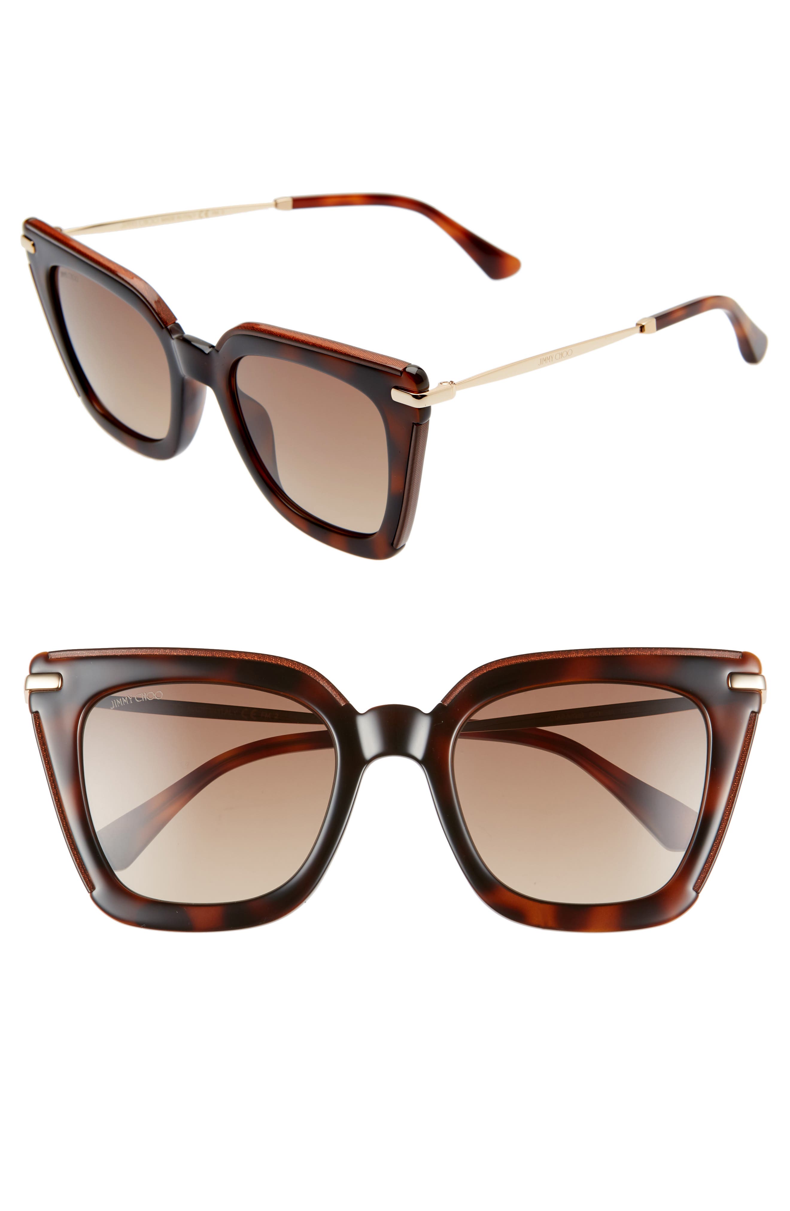 Jimmy Choo Ciara 52mm Cat Eye Sunglasses Jimmy Choo CIARA/G/S S5RHA Sunglasses – GlassesNow main image 2