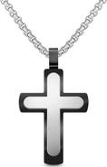 EDFORCE Men's Two Layer Cross Necklace