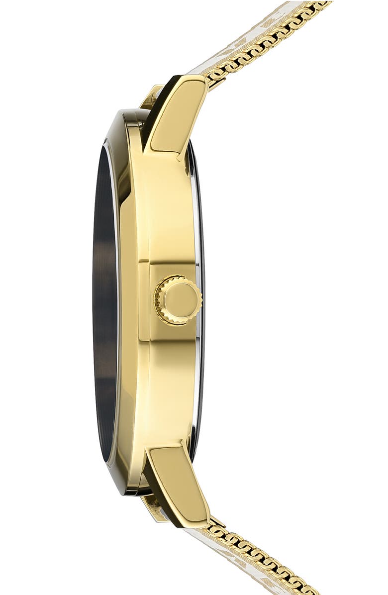 VERSUS Versace Barbes Mesh Strap Watch, 44mm, Alternate, color, Ip Yellow Gold