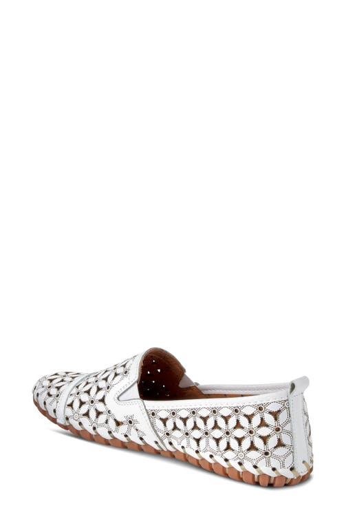 Spring Step Flowerflow Slide Sandal In White