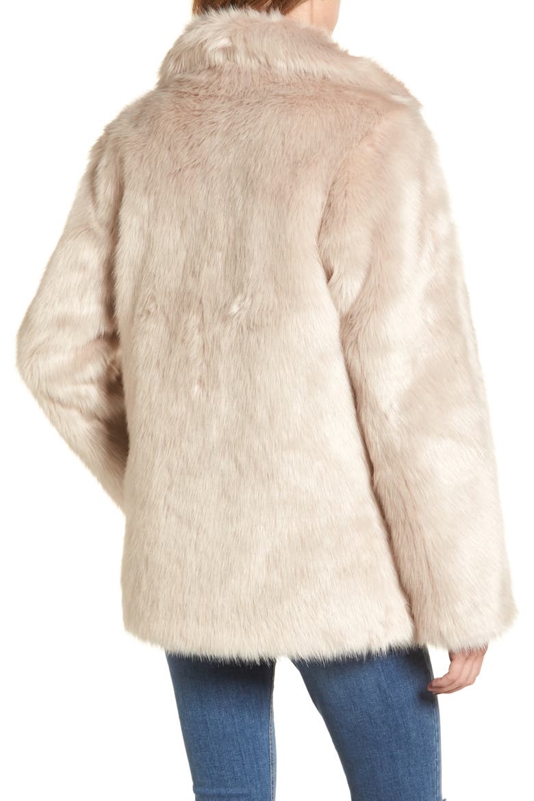Faux Fur Coat, Alternate, color, CREAM