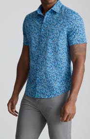 UNTUCKit Zamora Floral Short Sleeve Performance Button-Up Shirt