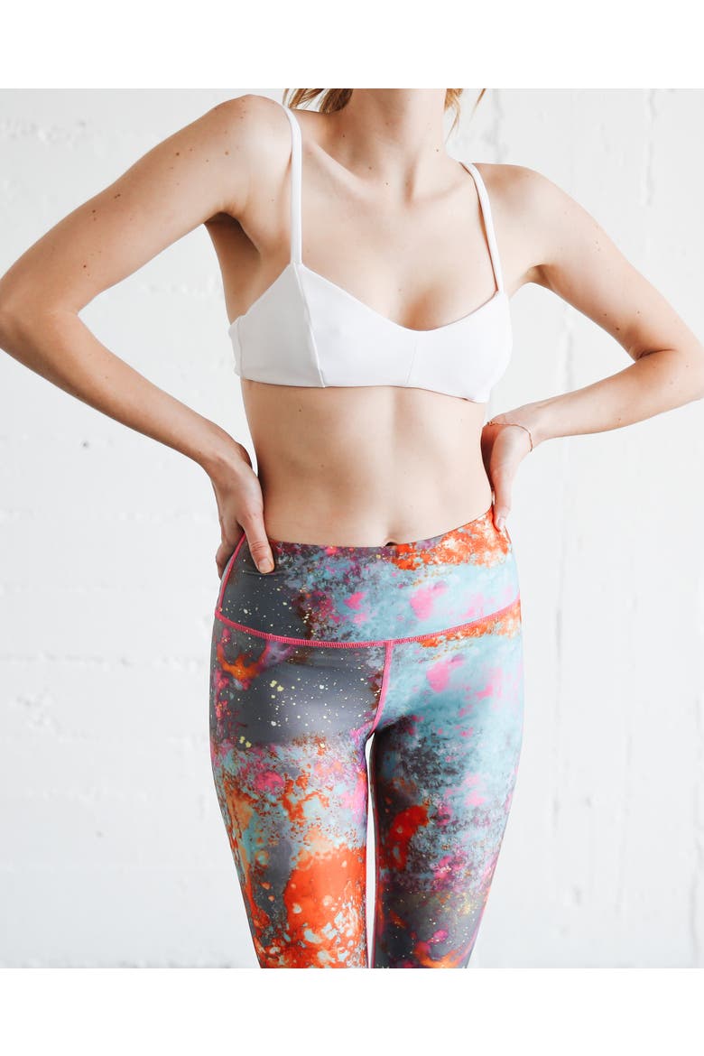Women's Swim Leggings - UPF 50+, Alternate, color, Abstract Watercolor