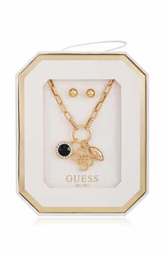Charm Necklace & Stud Earrings Set