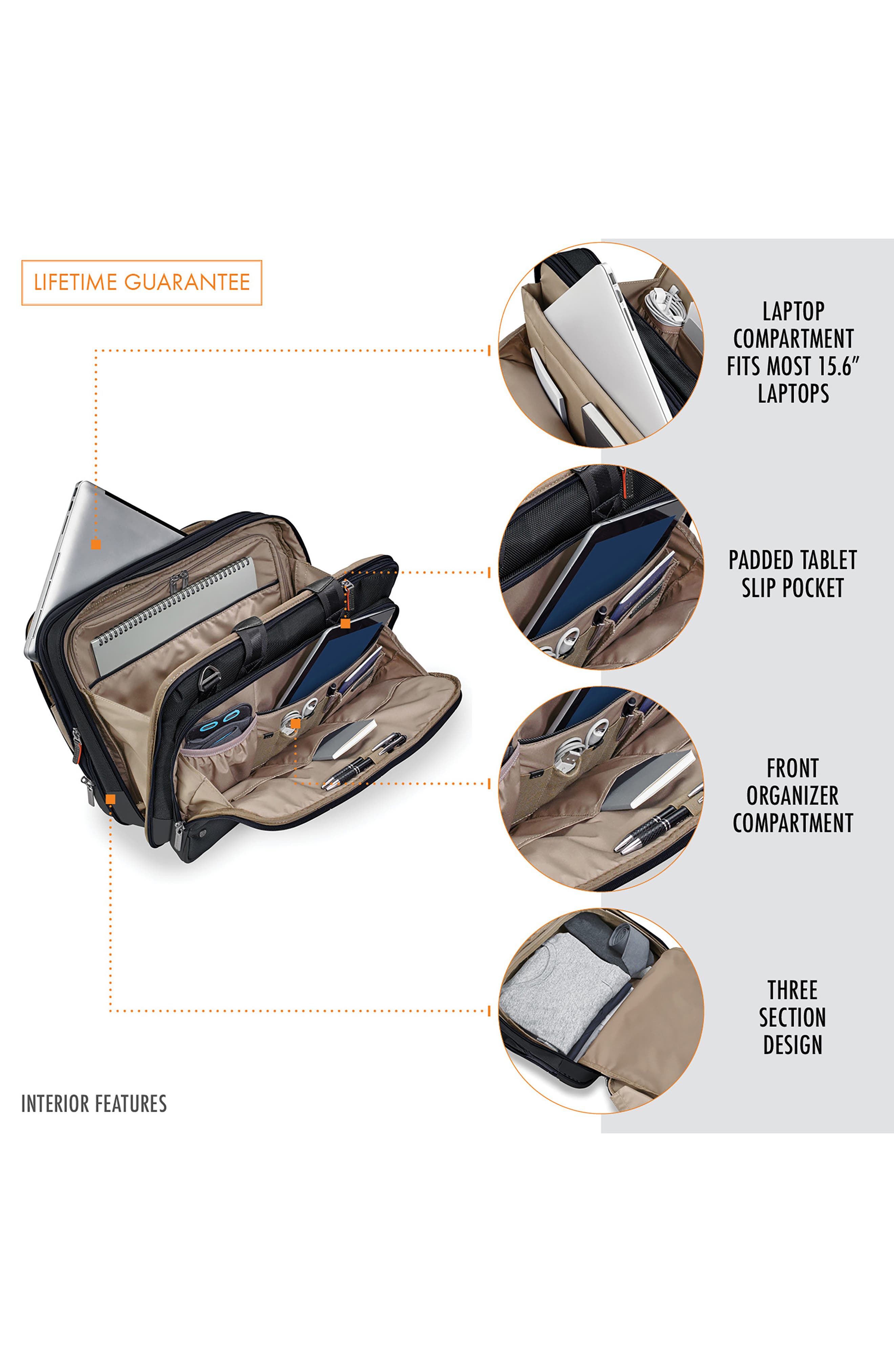 Briggs & Riley @work Expandable Briefcase, Alternate, color, 