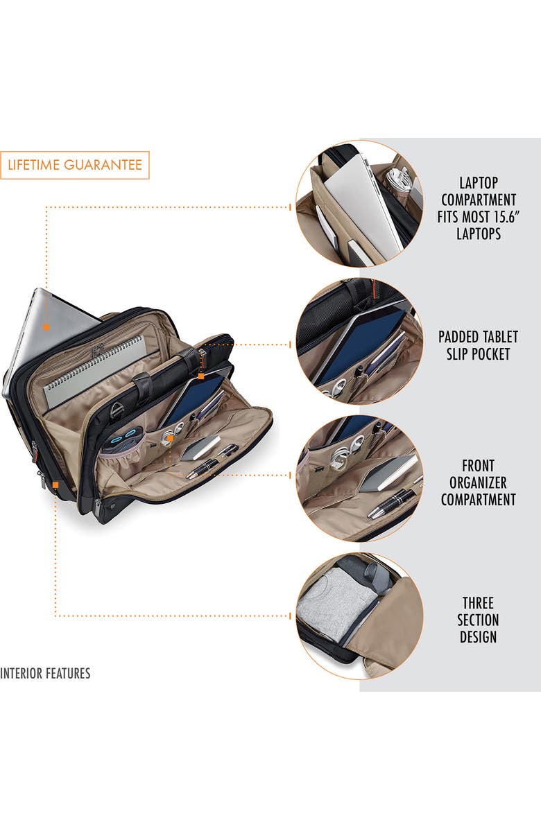 Briggs & Riley @work Expandable Briefcase, Alternate, color,