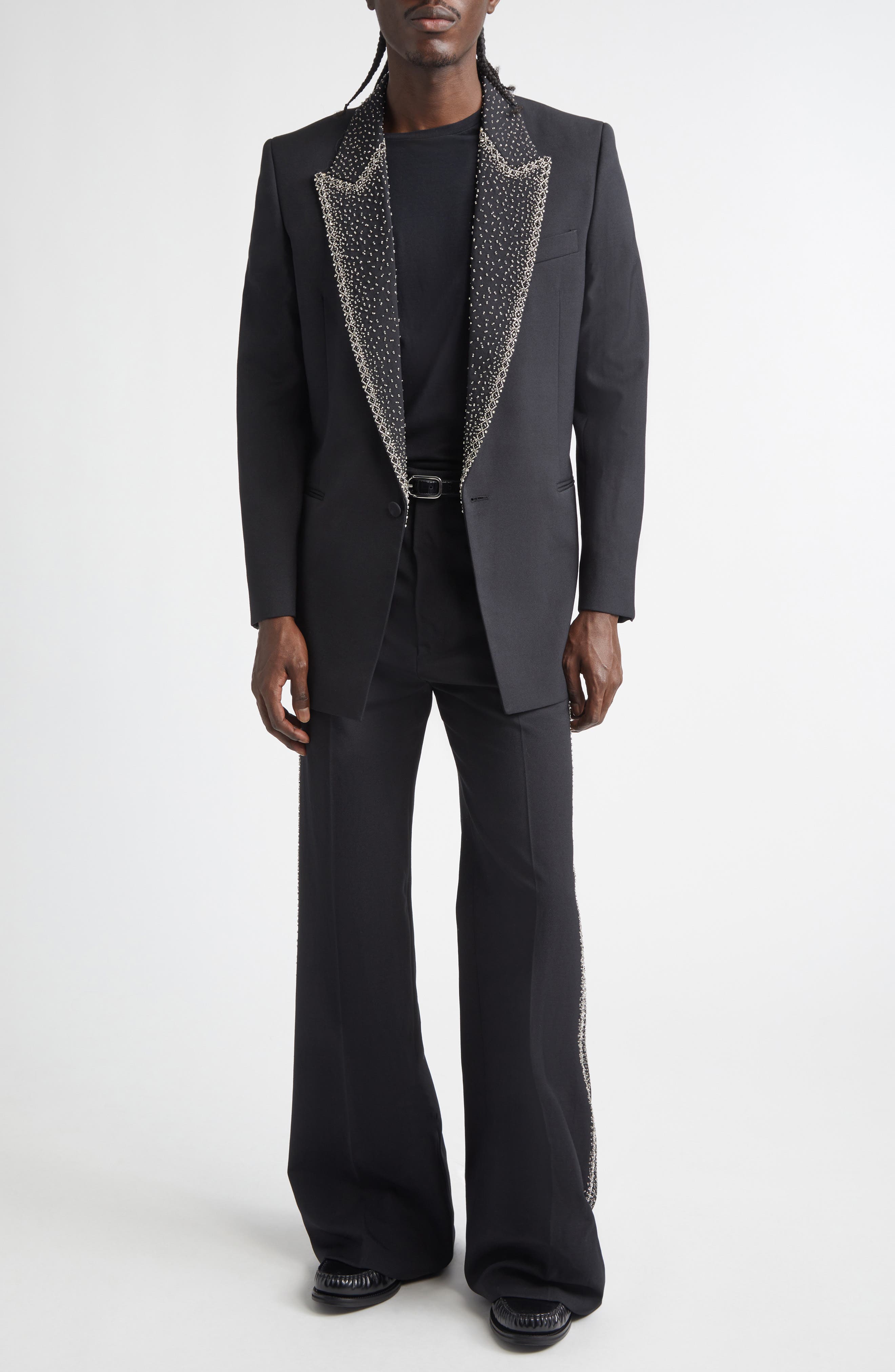 Crystal Stripe Flare Leg Pants - image 2