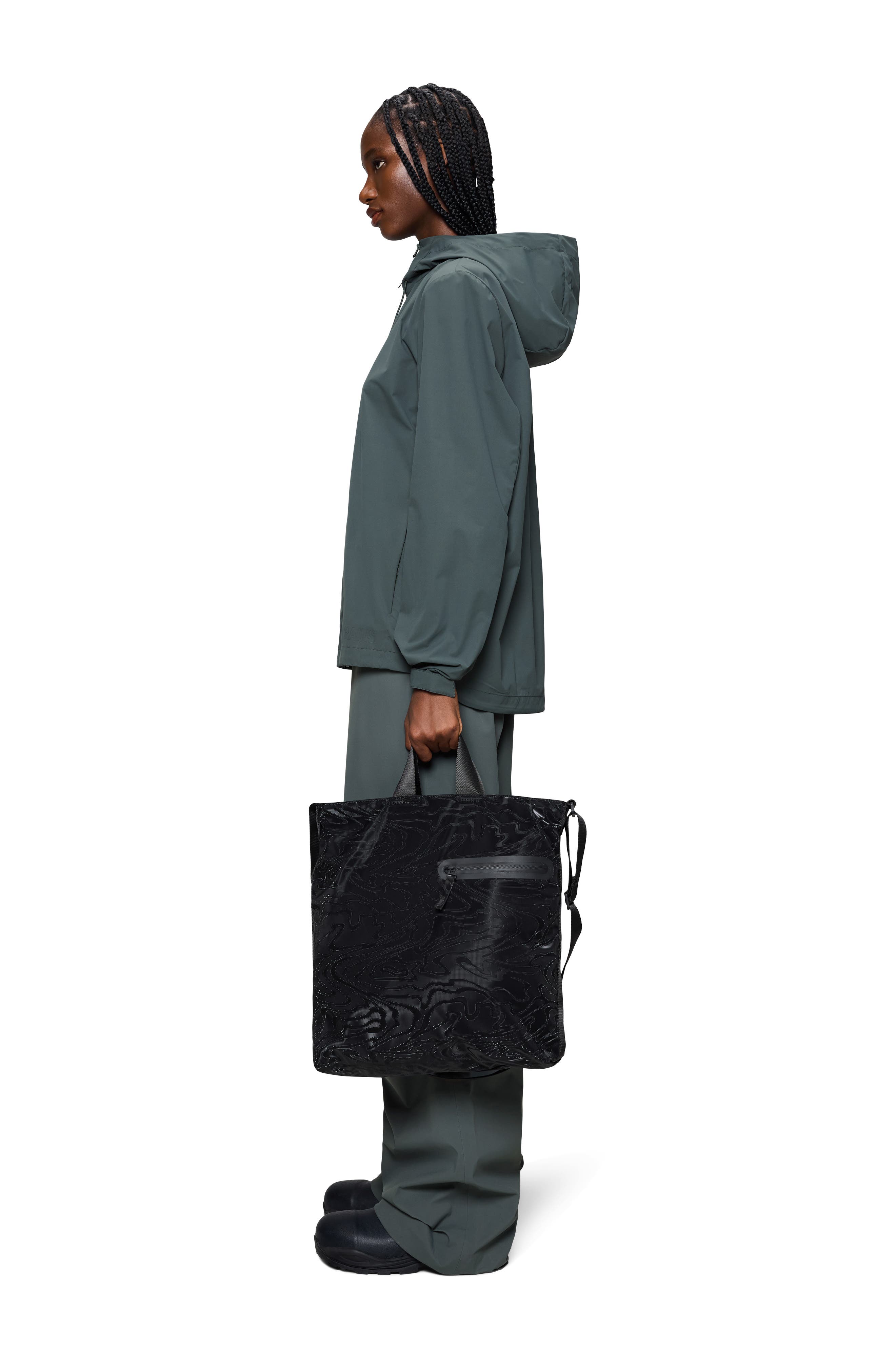 Rains Dash Waterproof Coated CanvasTote, Alternate, color, Amp