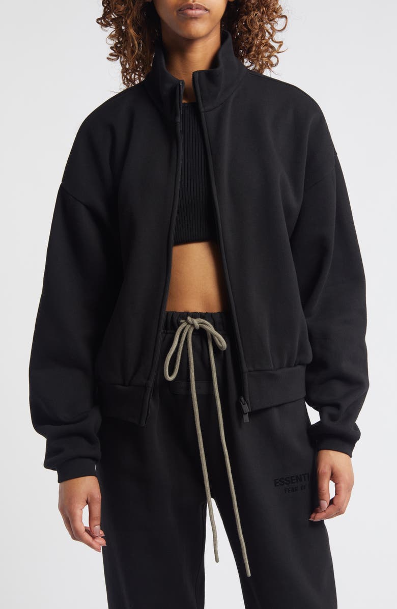 Fear of God Essentials Cotton Blend Zip-Up Jacket, Main, color, 
