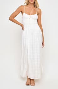 LSPACE Tala Shirred Waist Cover-Up Maxi Sundress
