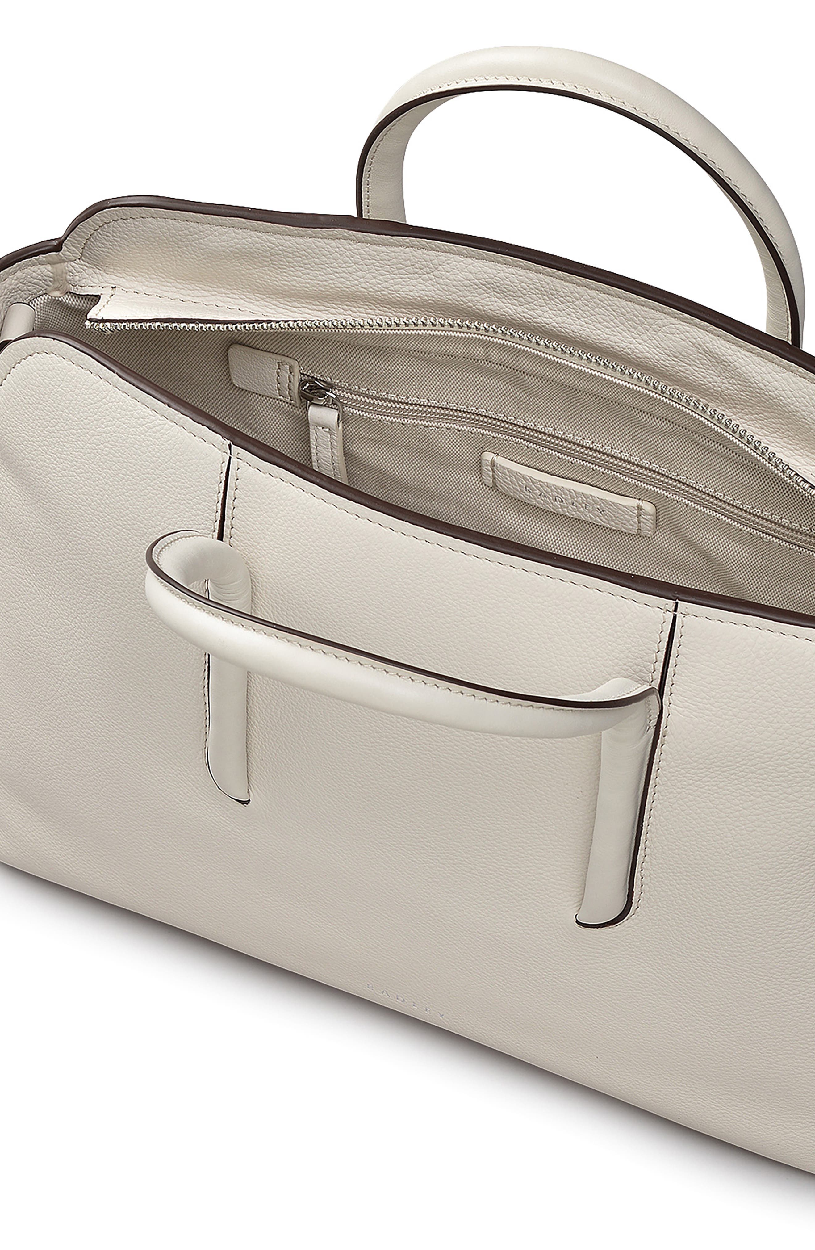 Radley Grainer Way Medium Satchel, Alternate, color, Chalk
