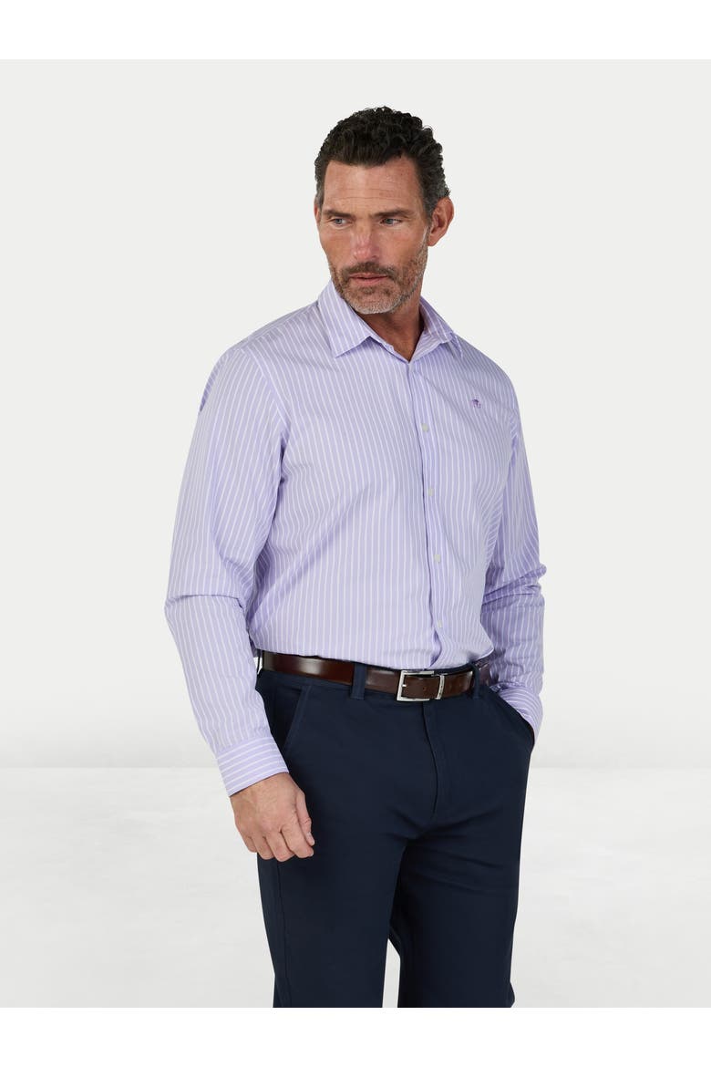 Long Sleeve Stripe Shirt, Alternate, color, Lilac