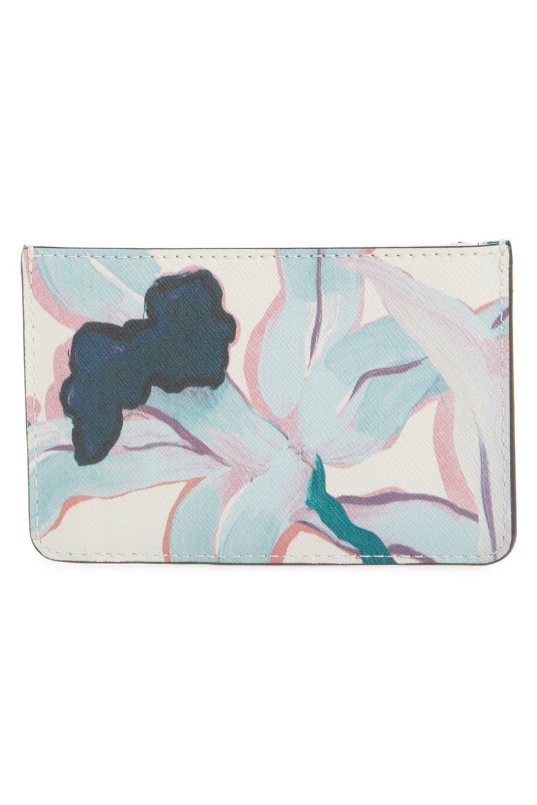 Robinson Slim Leather Card Case, Alternate, color, DESERT BLOOM PIGMENT