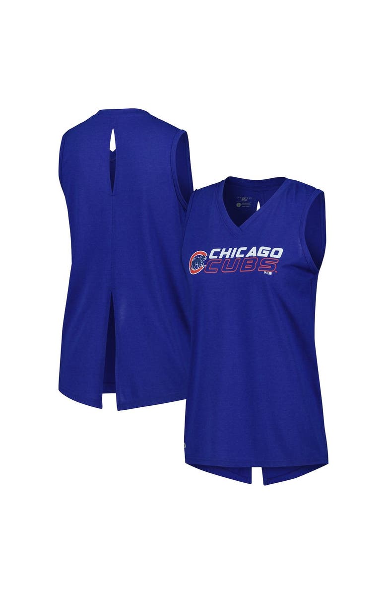 LEVELWEAR Women's Levelwear  Royal Chicago Cubs Paisley Chase V-Neck Tank Top, Main, color, Royal
