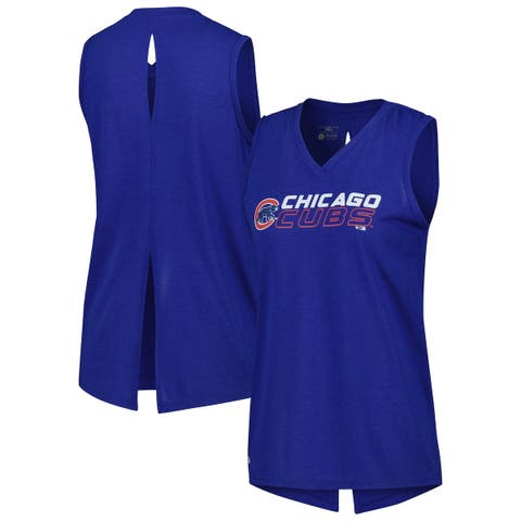 Women's Levelwear  Royal Chicago Cubs Paisley Chase V-Neck Tank Top