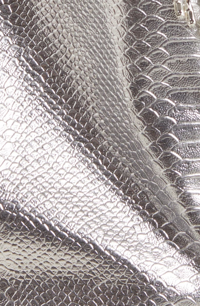 AZALEA WANG Metallic Faux Leather Moto Jacket, Alternate, color, 