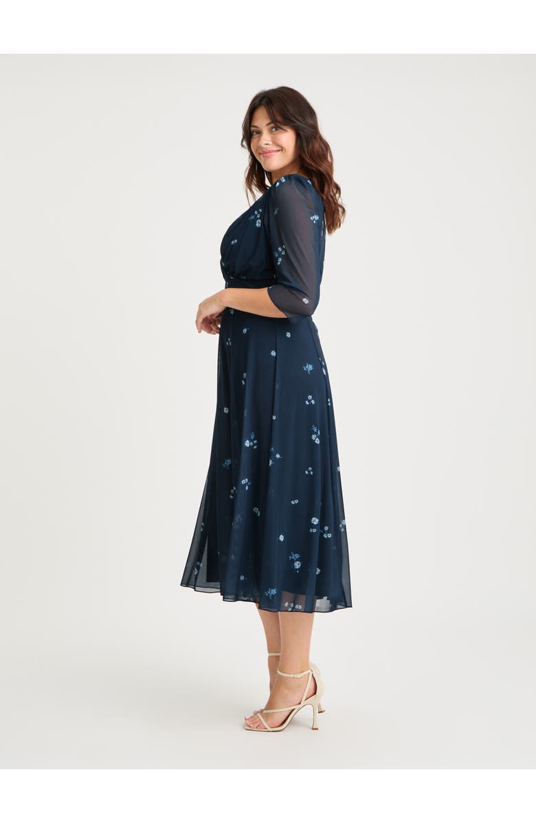 Scarlett & Jo Helena Floral Midi Dress, Alternate, color, Navy Ditsy