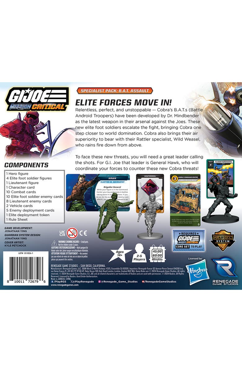 Renegade Game Studios G.I. JOE, Alternate, color, Multicolored