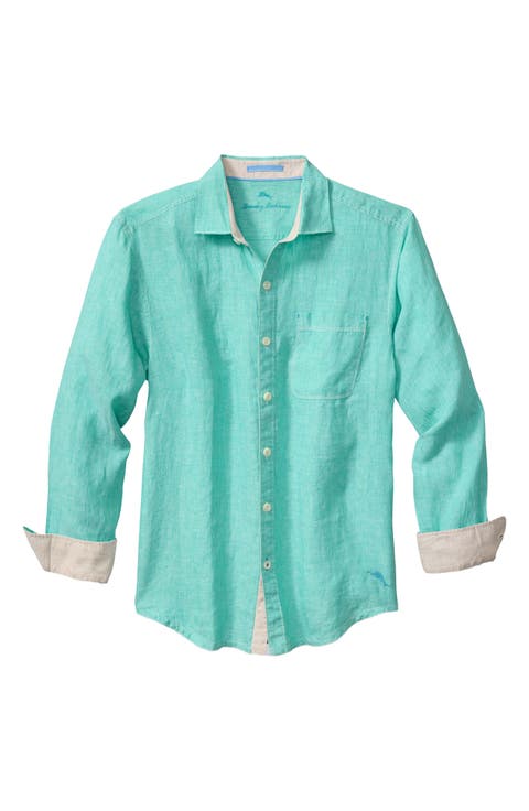Paradise Breezer Linen Button-Up Shirt (Big & Tall)