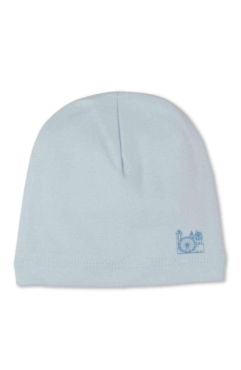 MiniMoi Merry Skyline Cotton Beanie, Main, color, Baby Blue