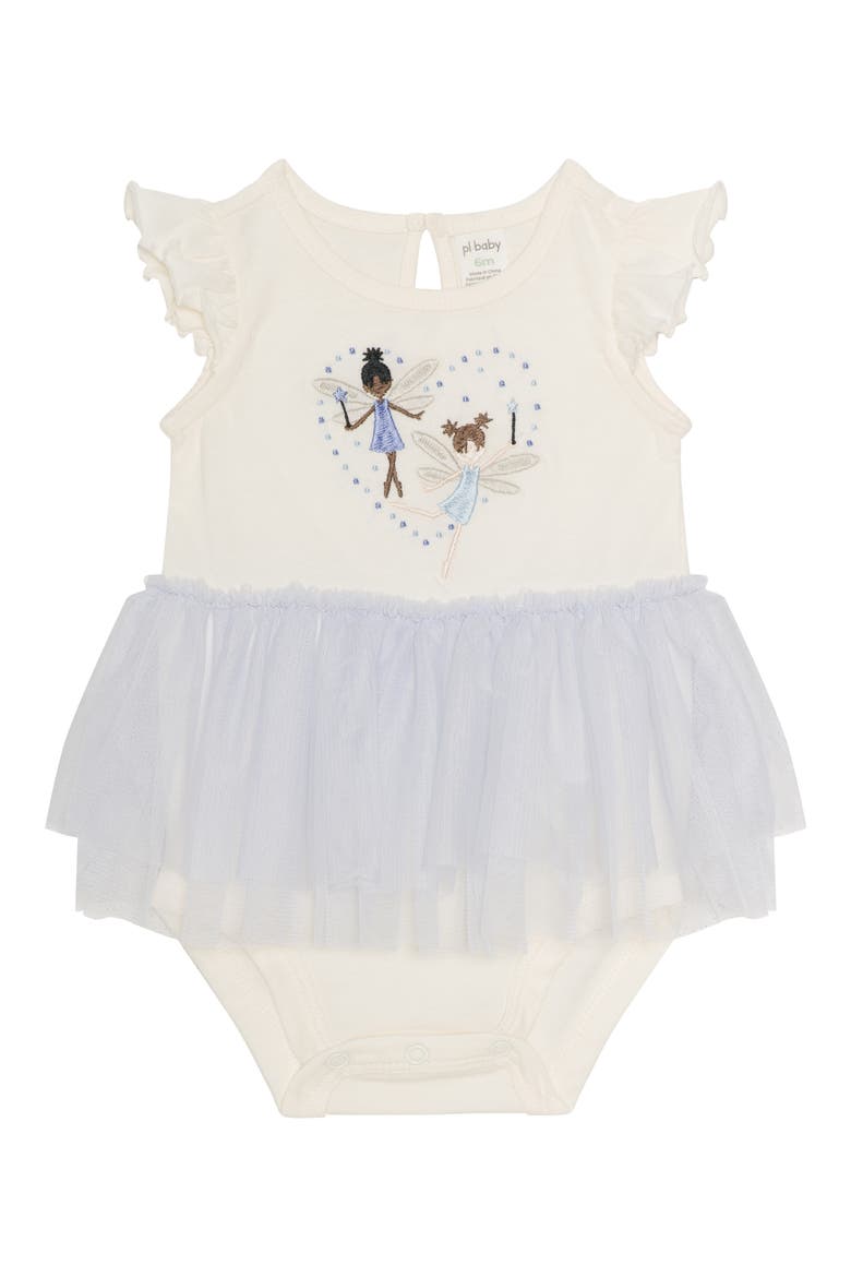 4-Piece Dancer Tutu Bodysuit, Leggings, Socks & Headband Set, Alternate, color, LIGHT BLUE FAIRIES