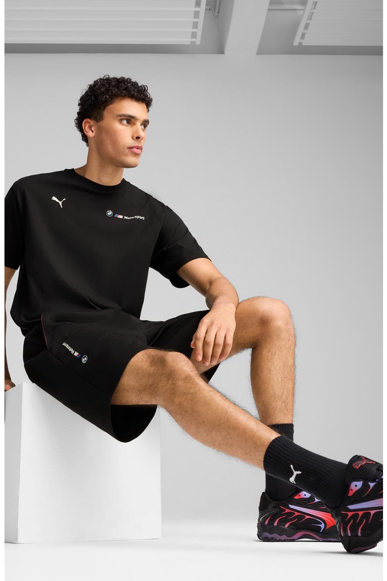 BMW M Motorsport Essential Shorts, Alternate, color, PUMA BLACK