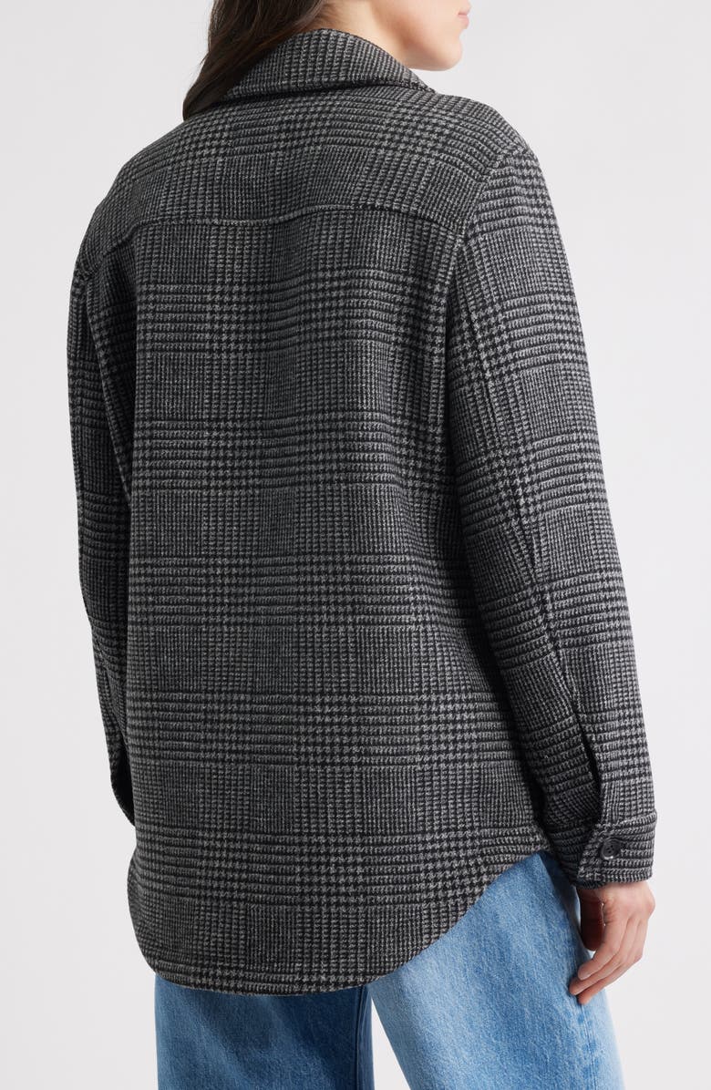 Sam Edelman Plaid Shirt Jacket, Alternate, color, Grey/ Black