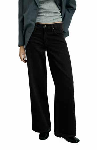 MANGO Low Rise Wide Leg Jeans