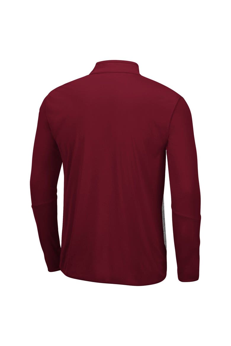 Men's Colosseum Heathered Gray/Maroon Boston College Eagles Prospect Quarter-Zip Jacket, Alternate, color, Heather Gray
