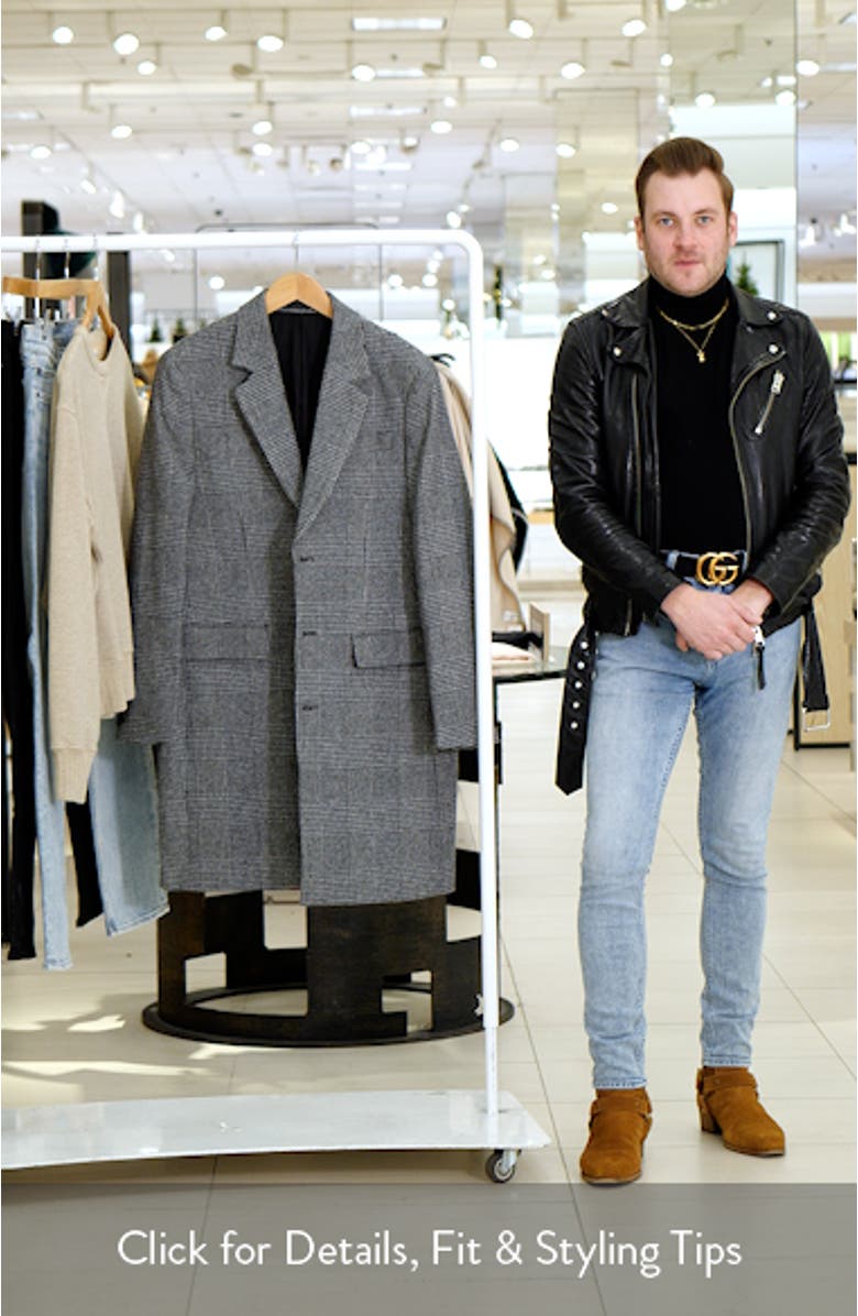 Whitlock Mixed Check Wool Blend Coat, sales video thumbnail