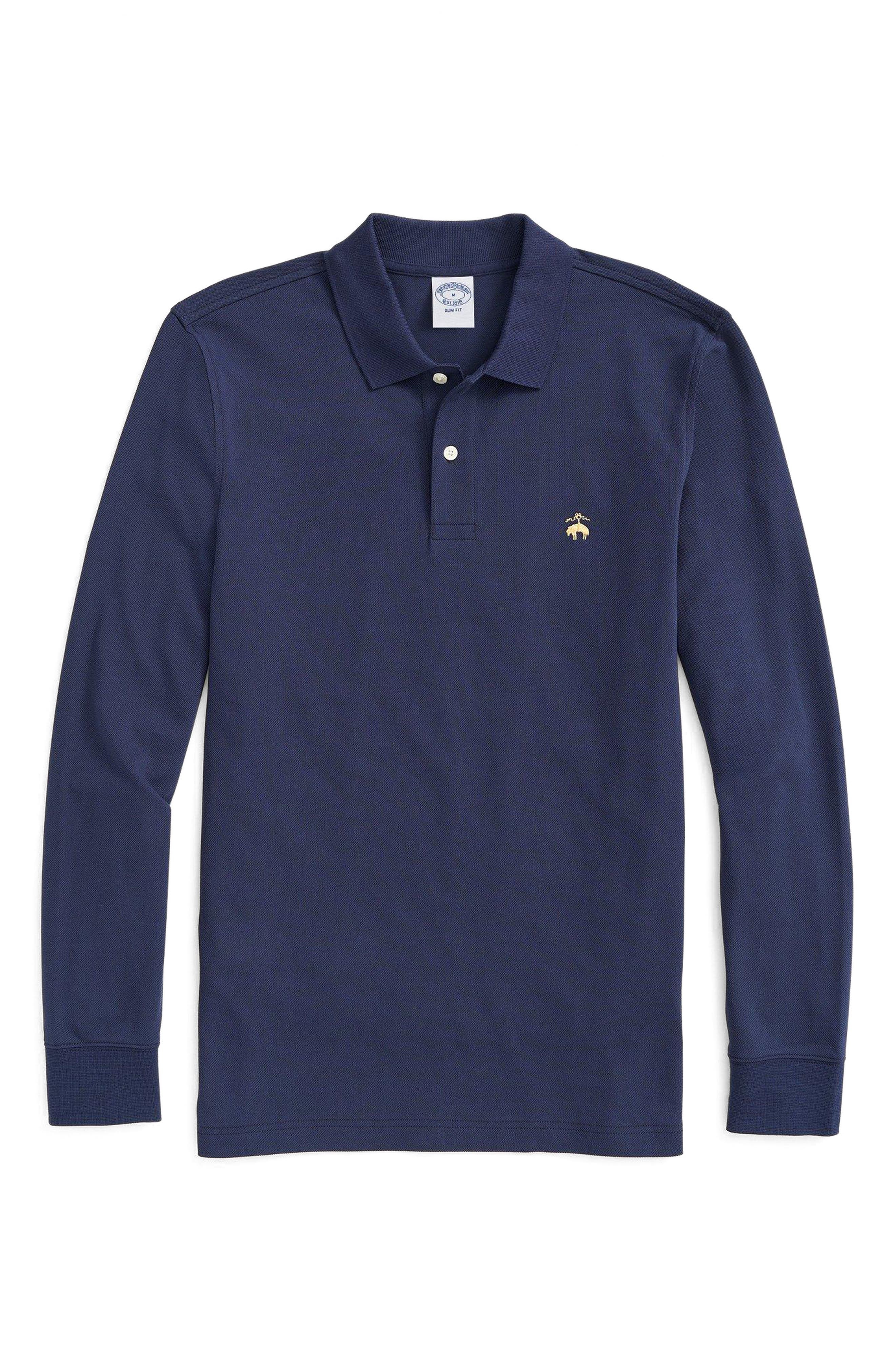 Long Sleeve Pique Polo - image 5