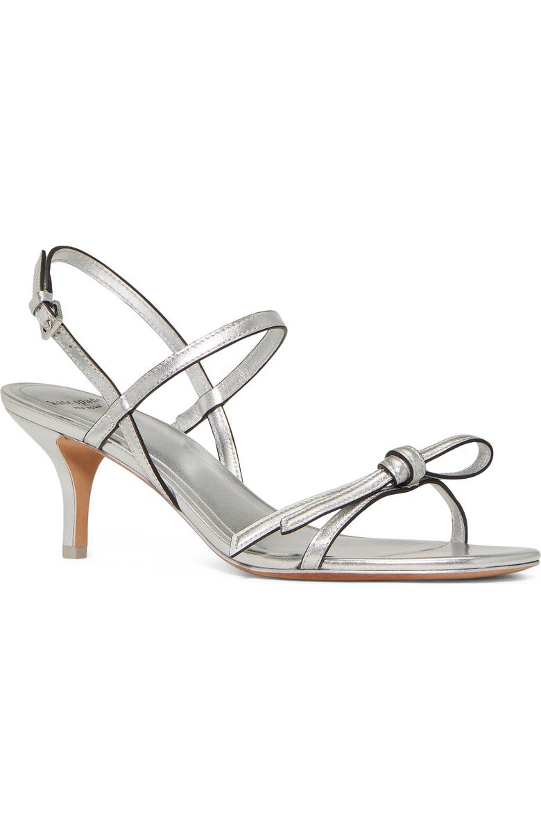 Kate Spade New York loop slingback sandal, Main, color, Silver