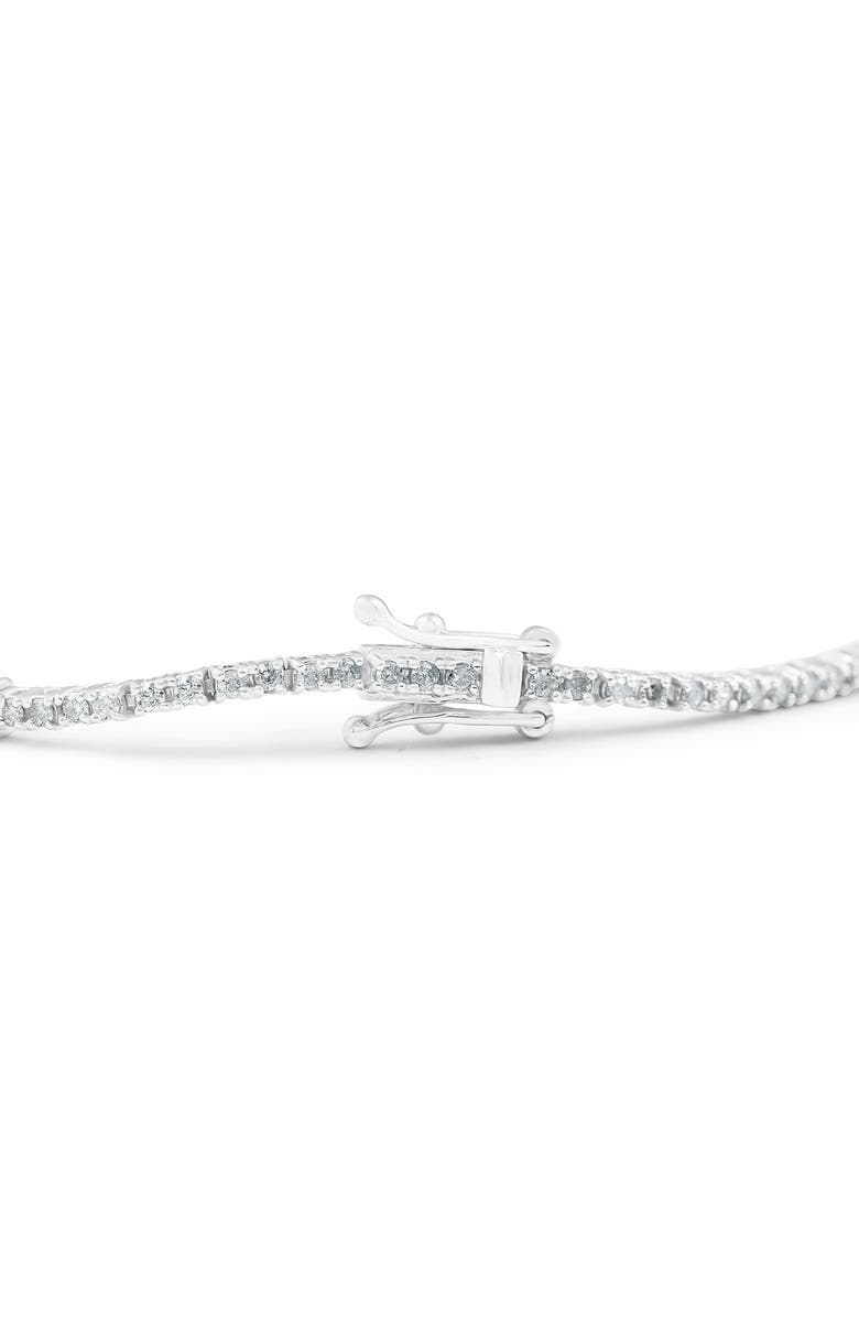Bliss Diamond 1 1/10 Ct Diamond & Blue Sapphire Tennis Bracelet 14k Gold 7" Lab Grown, Alternate, color, 14K White Gold