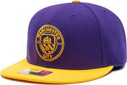 FAN INK Men's Purple/Yellow Manchester City America's Game Fitted Hat