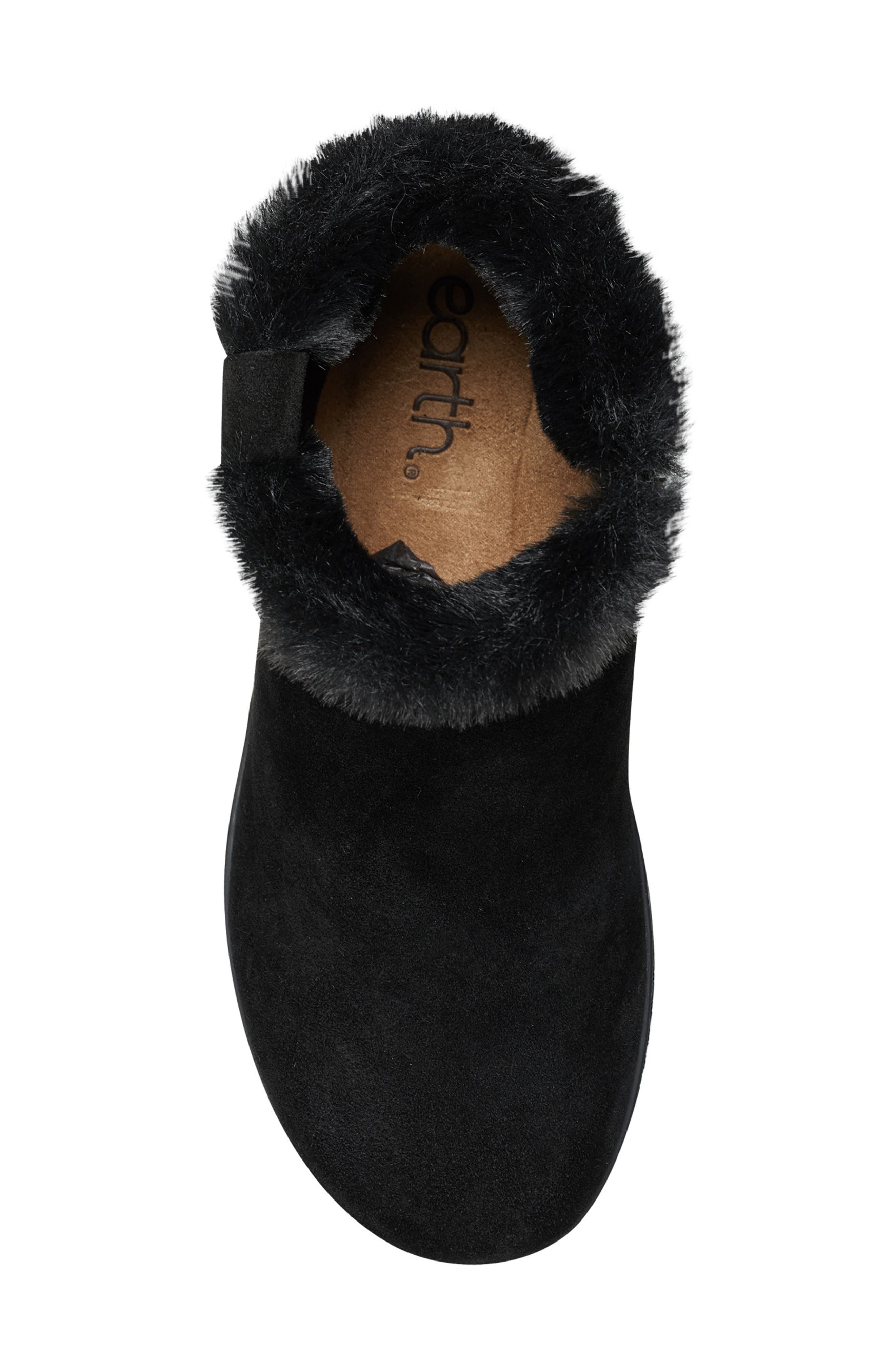 Earth<sup>®</sup> Kim Faux Fur Lined Bootie, Alternate, color, Black