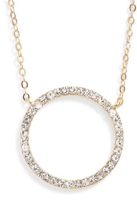 Pavé Open Circle Pendant Necklace
