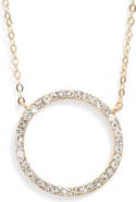 Nordstrom Pavé Open Circle Pendant Necklace