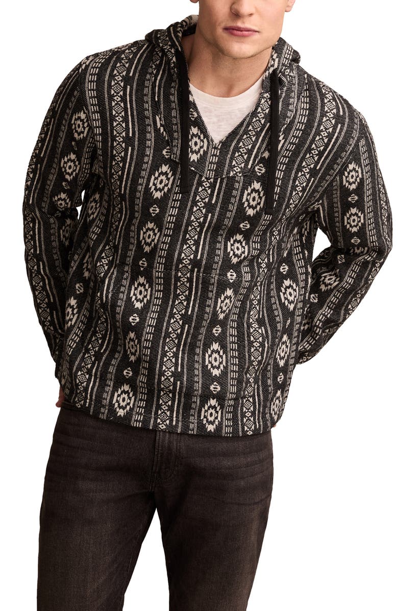 Lucky Brand Baja Jacquard Cotton Hoodie, Alternate, color,